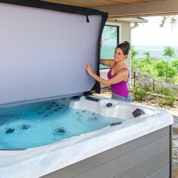 A custom MasterSpas cover.