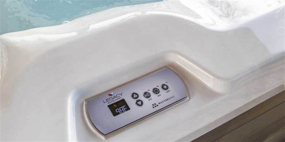 Control panel on a Legacy Series hot tub.