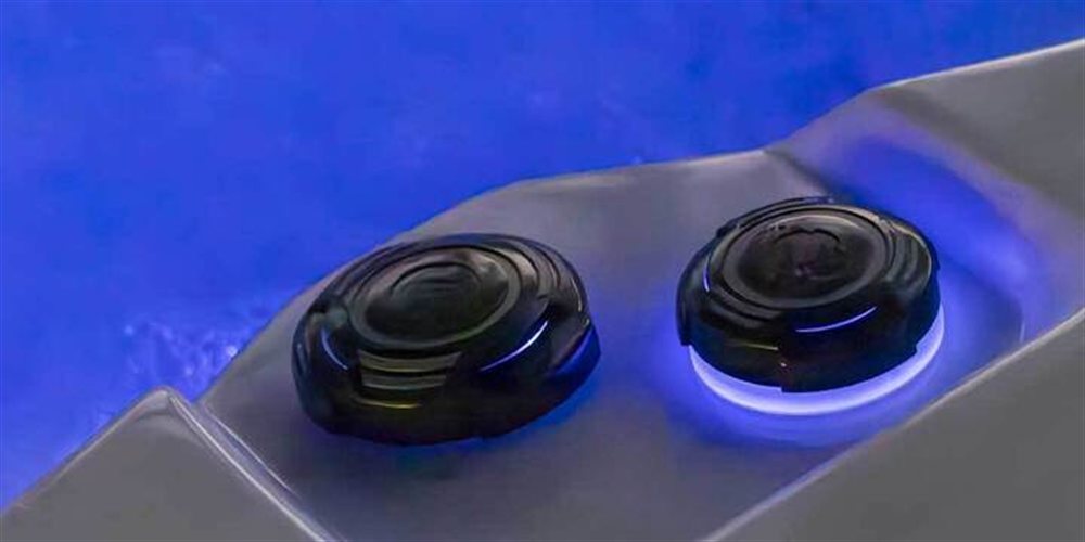 Jet controls on a Legacy Series hot tub.